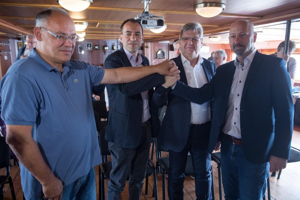 Damir Kajin, nezavisni kandidat, Danko Švorinić, predsjendik Liste za Rijeku, David Bregovac, predsjendik Hrvatskih laburista i Mirando Mrsic, predsjednik Demokrata, photo: Nel Pavletic - PIXSELL.jpg